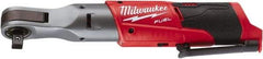 Milwaukee Tool - 1/2" Drive 12 Volt Pistol Grip Cordless Impact Wrench & Ratchet - 175 RPM, 60 Ft/Lb Torque, Lithium-Ion Batteries Not Included - Caliber Tooling