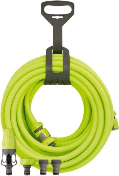 Legacy - 1/2" ID x 0.74" OD 4' Long Lead-In Whip Hose - MNPT Swivel x MNPT Ends, 300 Working psi, -40 to 140°F, 1/2" Fitting, Green - Caliber Tooling