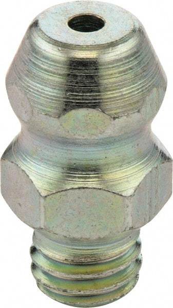 Umeta - Straight Head Angle, M6x1.0 UNF-2A Steel Standard Grease Fitting - 1/2" Overall Height - Caliber Tooling