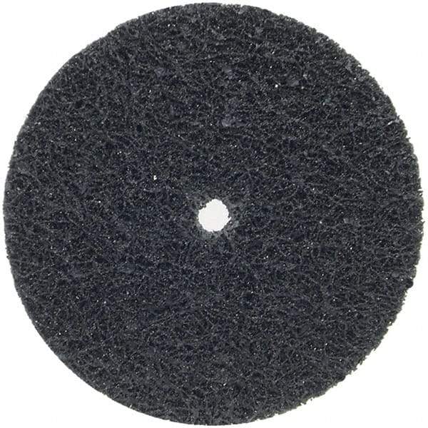 Merit Abrasives - 7" Very Coarse Grade Aluminum Oxide Deburring Disc - 7/8" Center Hole, Hook & Loop Connection, Black, 8,600 Max RPM - Caliber Tooling