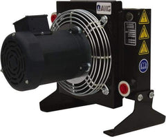 AKG Thermal Systems - SAE #12, 1 Fan Mount, Liquid-To-Air Aluminum Brazed Process Equipment Heat Exchanger - Oil Cooler, Ethylene Glycol/Water Mixture Cooler, 14.25" High x 13.78" Wide x 13.27" Deep, 250°F Max - Caliber Tooling