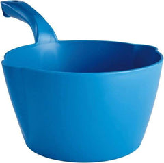 Remco - 64 oz Blue Polypropylene Round Bottom Scoop - 8.3" Wide x 4-1/2" Deep Bowl, 5-1/2" Handle Length, 13" OAL - Caliber Tooling