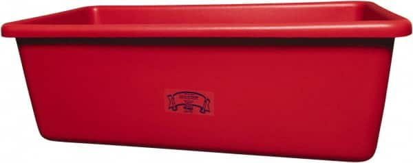 Remco - 70 Gal Red Rectangular Polyethylene Tub - 17" High x 26-1/2" Diam - Caliber Tooling