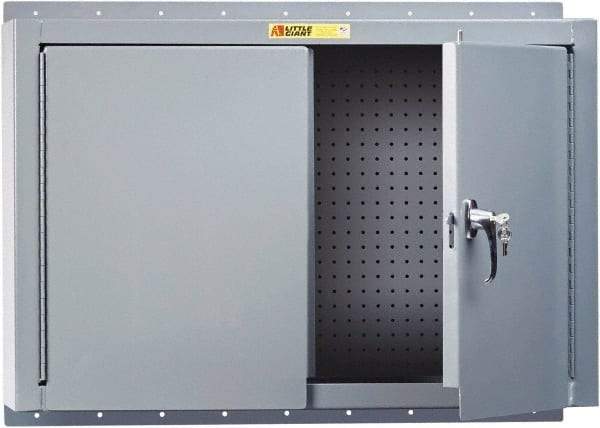 Little Giant - Wall Storage Cabinet - Steel, 48" Wide x 10" Deep x 24" High, Gray - Caliber Tooling