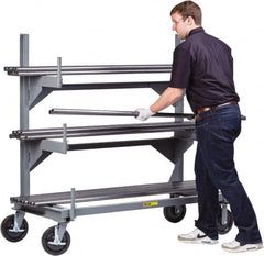 Little Giant - 5.09' High Single Sided Cantilever Rack - With Lip, 4,000 Lb Capacity, 60" Base Length, 19" Arm Length - Caliber Tooling