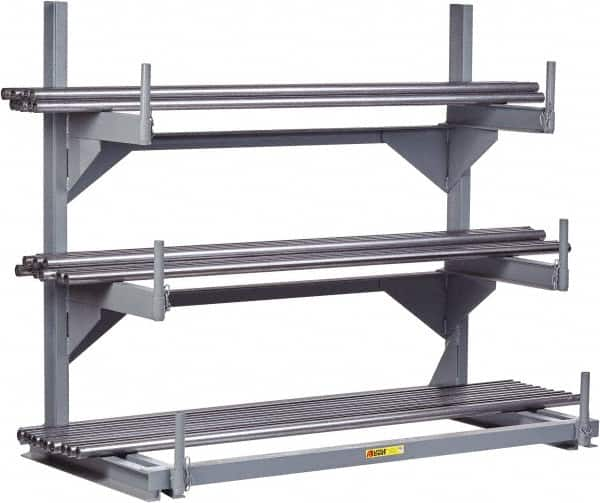 Little Giant - 4-1/4' High Single Sided Cantilever Rack - With Lip, 4,000 Lb Capacity, 48" Base Length, 13" Arm Length - Caliber Tooling