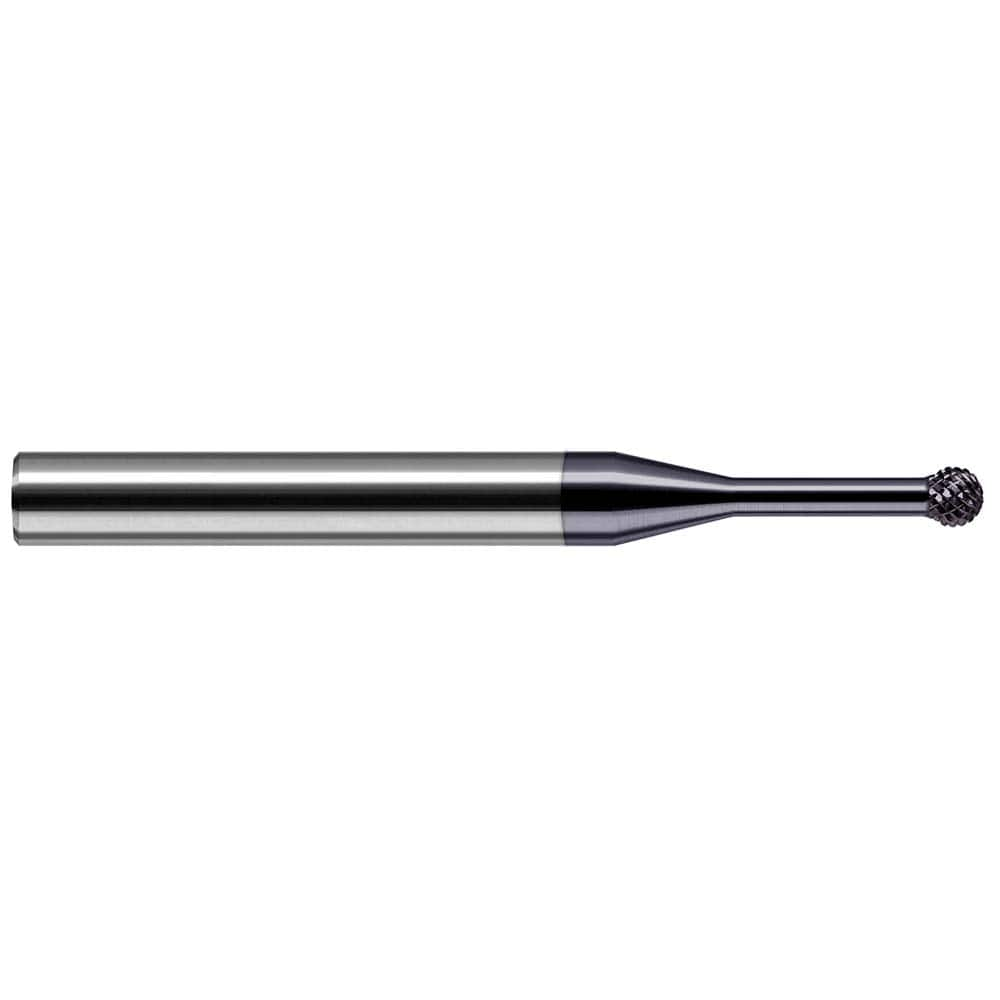 Harvey Tool - 1mm Cut Diam, 1/8" Shank Diam, Solid Carbide Double Cut Sphere Burr - Exact Industrial Supply