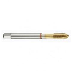 42437 2B 3-Flute Cobalt Red Ring Spiral Point Plug Tap-TiN - Caliber Tooling