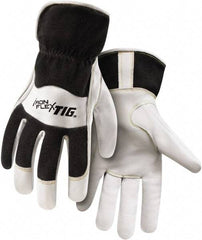 Steiner - Size M Unlined Palm, Fleece Kidskin Welding Glove - Slip-On Cuff, For TIG - Caliber Tooling