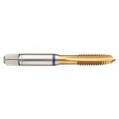 43236 3B 3-Flute Cobalt Blue Ring Spiral Point Plug Tap-TiN - Caliber Tooling