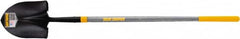 True Temper - 10-5/8" High x 8-7/8" Wide Round Steel Shovel - 45" Long Wood Straight Handle, Turned - Caliber Tooling