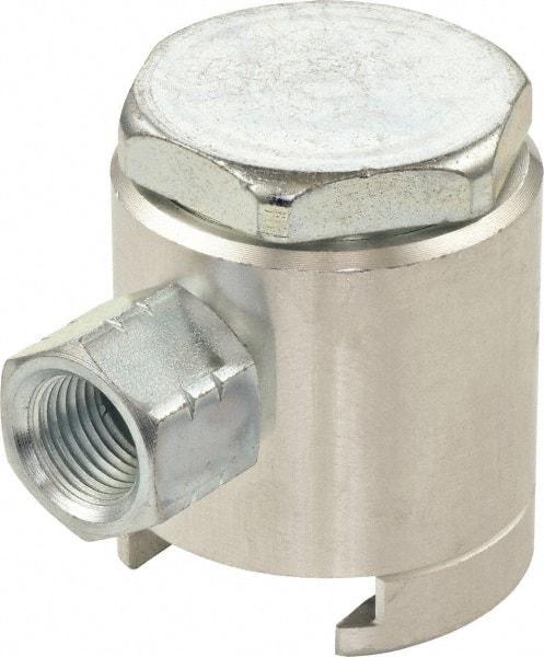 Umeta - 1-1/2" Long, 1/8 Thread, Aluminum Grease Gun Button-Head Coupler - NPT (F) Thread - Caliber Tooling