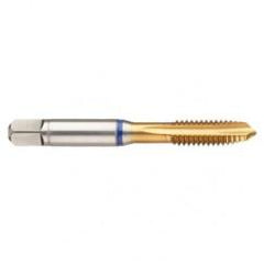 43832 3B 4-Flute Cobalt Blue Ring Spiral Point Plug Tap-TiN - Caliber Tooling