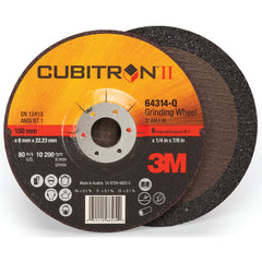 ‎3M Cubitron II Depressed Center Grinding Wheel 64319 T27 Quick Change 7″ × 1/4″ × 5/8-11″ - Caliber Tooling