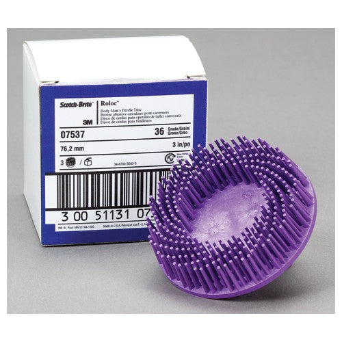 Scotch-Brite Roloc Body Man's Bristle Disc 07536 RD-ZB 36 2″ - Caliber Tooling