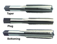 3 Piece M20x2.50 D7 4-Flute HSS Hand Tap Set (Taper, Plug, Bottoming) - Caliber Tooling
