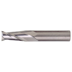 ‎1/2″ × 1/2″ × 1-1/2″ × 6″ RHS / RHC Solid Carbide 2-Flute Square End Single End General Purpose End Mill - Bright - Exact Industrial Supply