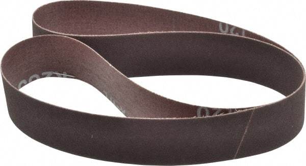 Norton - 1" Wide x 30" OAL, 120 Grit, Aluminum Oxide Abrasive Belt - Aluminum Oxide, Fine, Coated, Cloth Backing, Series R283 - Caliber Tooling