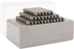 C.H. Hanson - 27 Piece, 3/32" Character Steel Stamp Set - Letters, Reverse - Caliber Tooling