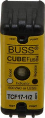 Cooper Bussmann - 300 VDC, 600 VAC, 17.5 Amp, Time Delay General Purpose Fuse - Plug-in Mount, 1-7/8" OAL, 100 at DC, 200 (CSA RMS), 300 (UL RMS) kA Rating - Caliber Tooling