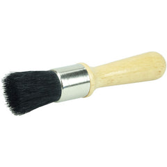 1″ Stencil Brush, China Bristle, 1-3/8″ Trim Length, Lacquered Wood Handle - Caliber Tooling