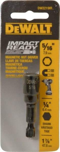 DeWALT - 5/16" Magnetic Nutsetter - 1/4" Hex Drive, 1-7/8" OAL - Caliber Tooling