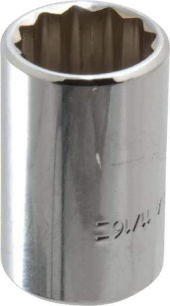 Blackhawk by Proto - 11/16", 1/2" Drive, Standard Hand Socket - 12 Points, 1-1/2" OAL, Chrome Finish - Caliber Tooling