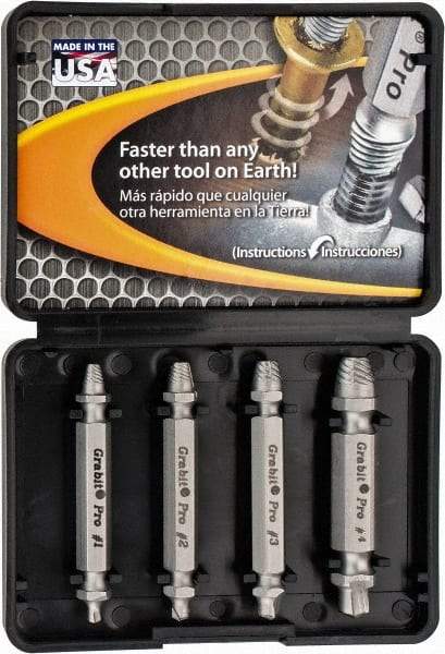 Alden - 4 Piece Bolt & Screw Extractor Set - 3/8" Drive - Caliber Tooling