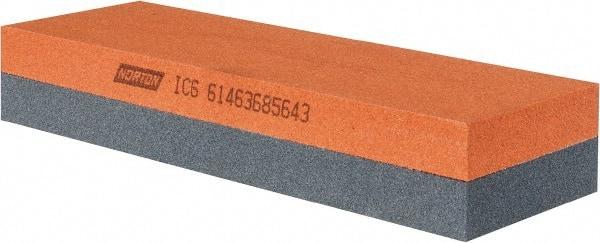 Norton - 6" Long x 2" Wide x 1" Thick, Aluminum Oxide Sharpening Stone - Rectangle, Medium, Fine Grade - Caliber Tooling