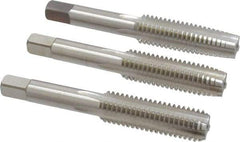 Cleveland - 1/2-13 UNC, 4 Flute, Bottoming, Plug & Taper, Bright Finish, High Speed Steel Tap Set - Right Hand Cut, 3-3/8" OAL, 0.94" Thread Length - Caliber Tooling