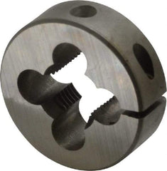 Cle-Line - 9/16-18 UNF Thread, 1-1/2" Outside Diam High Speed Steel Round Die - 1/2" Thick, Right Hand Thread, Adjustable - Exact Industrial Supply