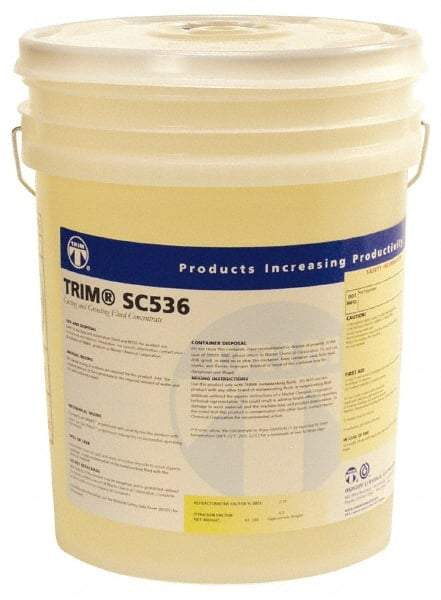 Master Fluid Solutions - Trim SC536, 5 Gal Pail Cutting & Grinding Fluid - Semisynthetic, For Drilling, Reaming, Tapping - Caliber Tooling