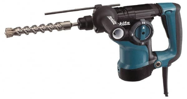 Makita - 120 Volt 1-1/8" SDS Plus Chuck Electric Rotary Hammer - 0 to 4,500 BPM, 0 to 1,100 RPM, Reversible - Caliber Tooling