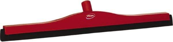 Vikan - 24" Foam Rubber Blade Bench Squeegee - Double Edge, Red, Plastic Holder - Caliber Tooling