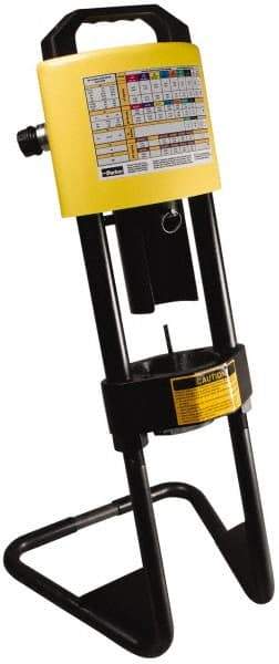 Parker - 3/16 to 1-1/4" Cut Diam, 30 Ton Portable Hose Crimper - 30 sec Cycle, 15" Wide x 30" High x 12" Deep - Caliber Tooling