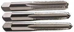 Hertel - #0-80 UNF, 2 Flute, Bottoming, Plug & Taper, Bright Finish, High Speed Steel Tap Set - 1-5/8" OAL, 2B/3B Class of Fit - Caliber Tooling