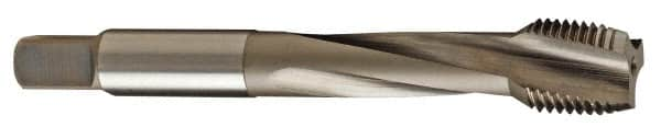 Kennametal - 1/2-20 UNF 3 Flute 2B Modified Bottoming Spiral Flute Tap - Vanadium High Speed Steel, Nitride Finish, 3.38" OAL, Right Hand Flute, Right Hand Thread, H5 - Caliber Tooling