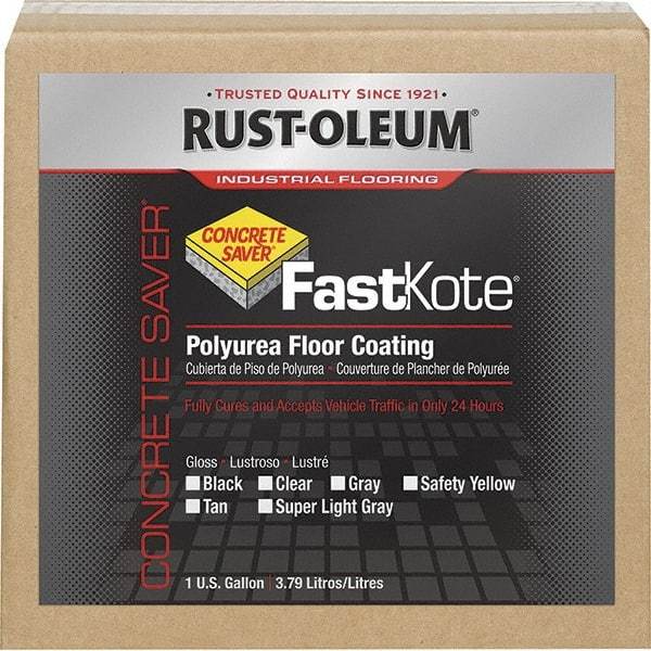 Rust-Oleum - 1 Gal Safety Yellow Gloss Finish Floor Coating - 400 Sq Ft per Gal, Interior/Exterior, <50 gL VOC Compliance - Caliber Tooling