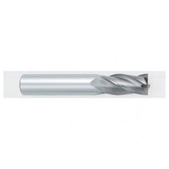 22mm Dia. x 102mm Overall Length 4-Flute Square End Solid Carbide SE End Mill-Round Shank-Center Cutting-TiALN - Caliber Tooling