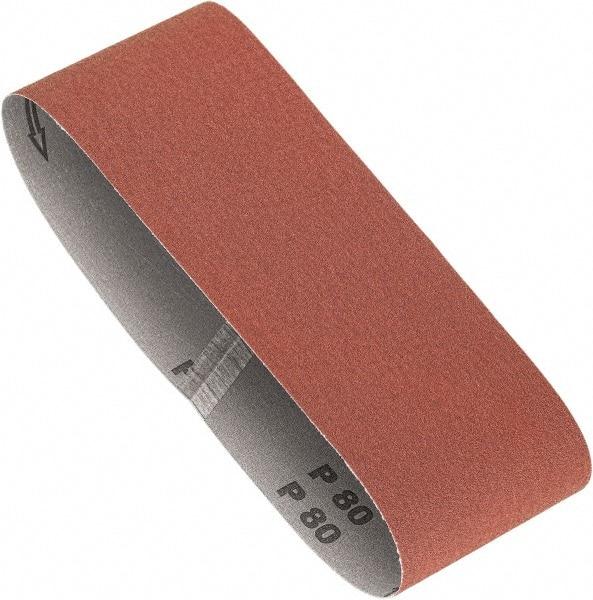 Porter-Cable - 4" Wide x 24" OAL, 80 Grit, Zirconia Alumina Abrasive Belt - Zirconia Alumina, Medium, Coated, X Weighted Cloth Backing, Dry - Caliber Tooling