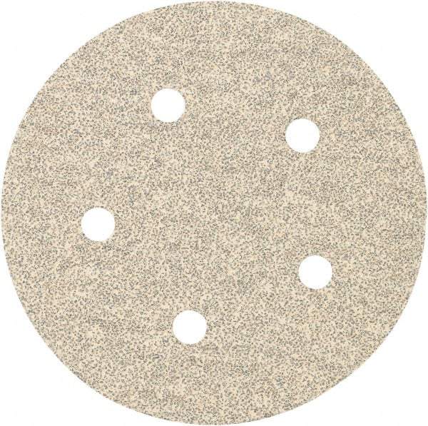 Porter-Cable - 5" Diam, 40 Grit Zirconia Alumina Adhesive PSA Disc - Coarse Grade, Tan, C Weighted Backing, Flexible, 13,000 Max RPM - Caliber Tooling