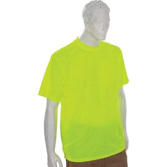 Ergodyne - Size XL, Lime, High Visibility, Short Sleeve T-Pocket, - 1 Pocket, Polyester - Caliber Tooling