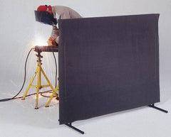 Singer Safety - 5 Ft. Wide x 4 Ft. High, 30 mil Thick Cotton Duck Portable Welding Screen Kit - Olive - Caliber Tooling