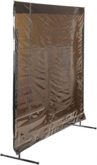 Singer Safety - 6 Ft. Wide x 6 Ft. High, 14 mil Thick Transparent Vinyl Portable Welding Screen Kit - Gray - Caliber Tooling