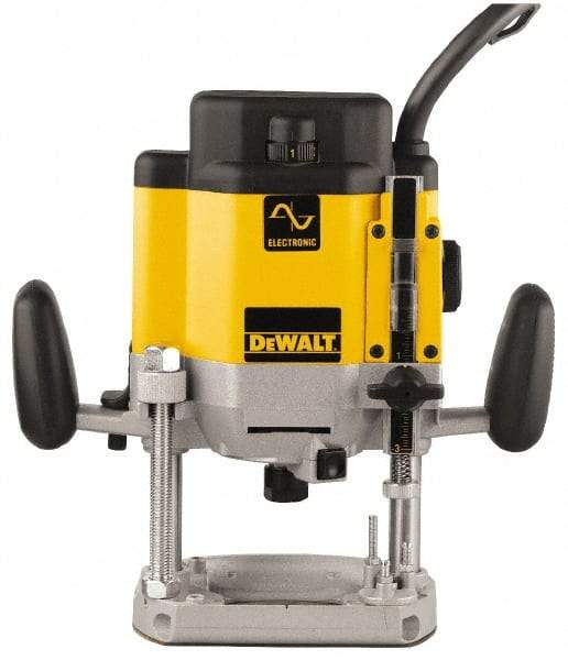 DeWALT - 8,000 to 22,000 RPM, 3 HP, 15 Amp, Plunge Base Electric Router - 1/4 and 1/2 Inch Collet - Caliber Tooling