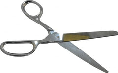 Heritage Cutlery - 4-1/4" LOC, 9" OAL Chrome Plated Standard Shears - Right Hand, Metal Straight Handle, For General Purpose Use - Caliber Tooling