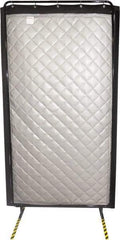 Singer Safety - 8' Long x 48" Wide, Vinyl/Fiberglass Screen - Gray - Caliber Tooling