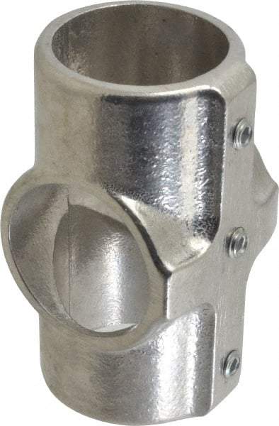 Hollaender - 1-1/2" Pipe, Cross-E, Aluminum Alloy Cross Pipe Rail Fitting - Bright Finish - Caliber Tooling