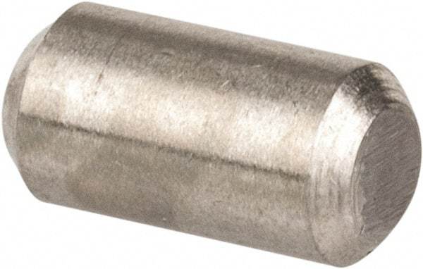 Value Collection - 1/8" Diam x 1/4" Pin Length 316 Stainless Steel Standard Dowel Pin - Bright Finish, 2 Beveled End - Caliber Tooling