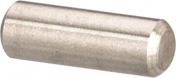 Value Collection - 1/8" Diam x 3/8" Pin Length 316 Stainless Steel Standard Dowel Pin - Bright Finish, 2 Beveled End - Caliber Tooling